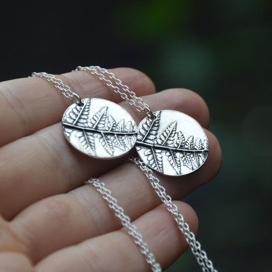 Fern Frond Circle Necklace