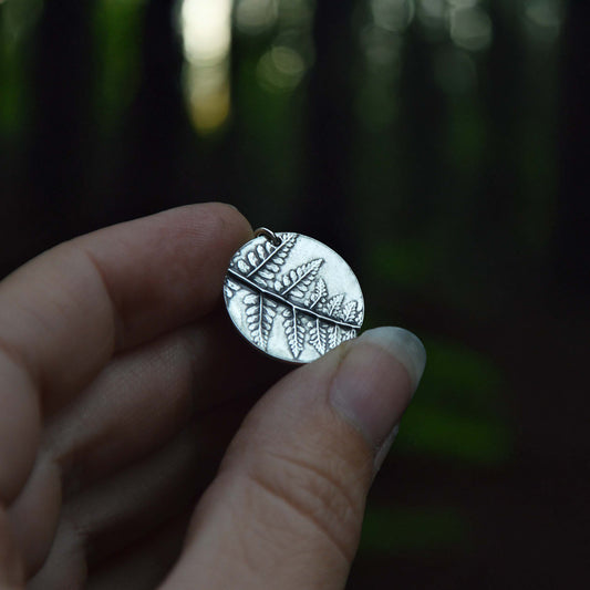 Fern Frond Circle Necklace