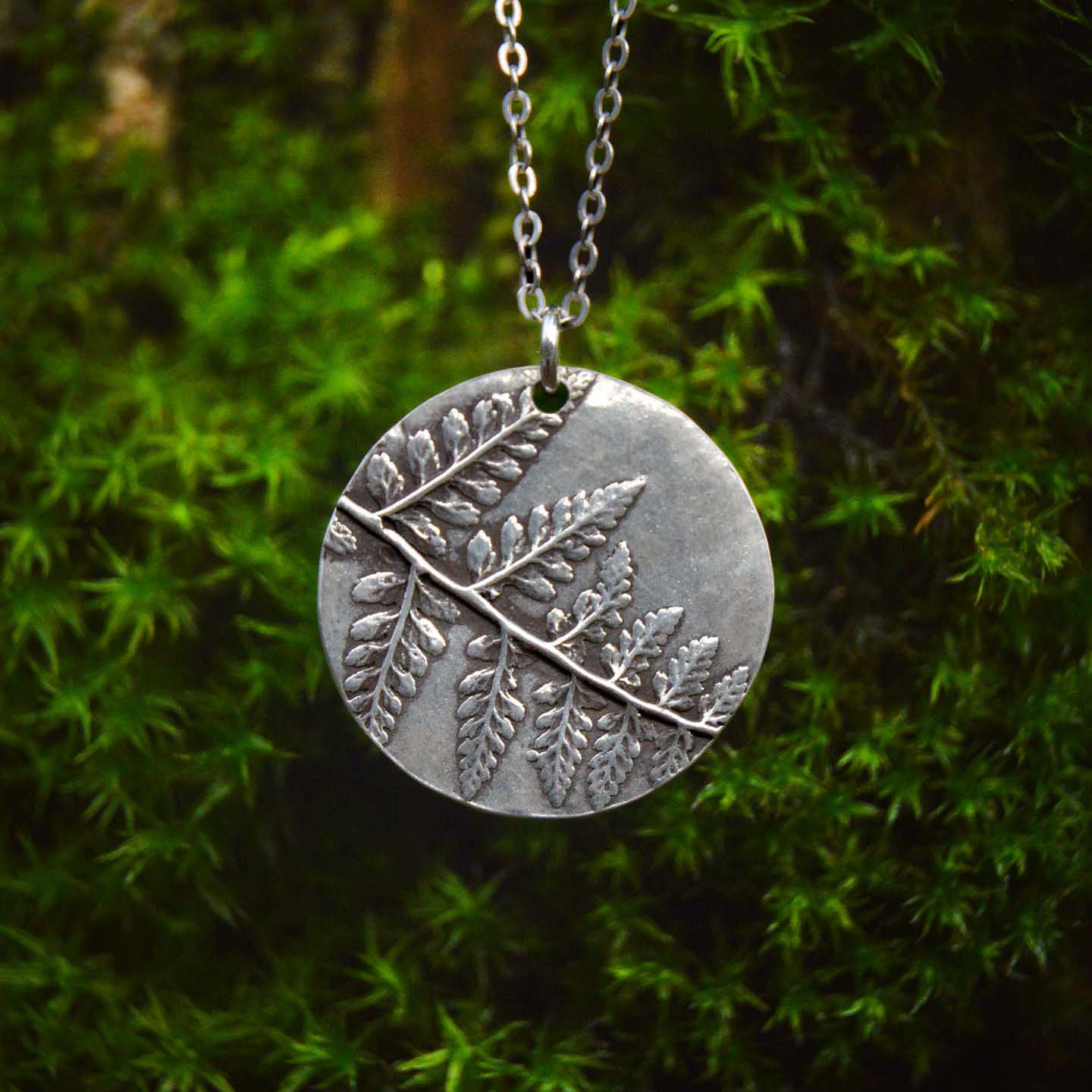 Fern Frond Circle Necklace